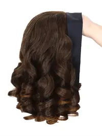【Black Friday】14-Inch Curly Headband Wig for Women, Fashionable Plain Color Synthetic Hair Wig, Gorgeous Fluffy Full Machine-Made Wig with Band, for Party and Daily Use