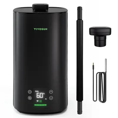 VIVOSUN Intelligent Wi-Fi Humidifier,5L/9L/19L Humidifier with Temp & Humidity Probe, Smart Remote Control, Designed for Growers