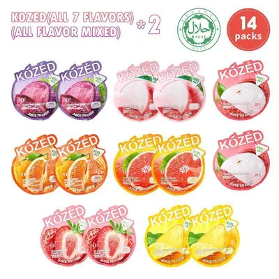 Kozed Peelable Gummy Candy Variety Pack -7 Flavors -Chewy Fruity Rolls, Fun & Sweet Snack