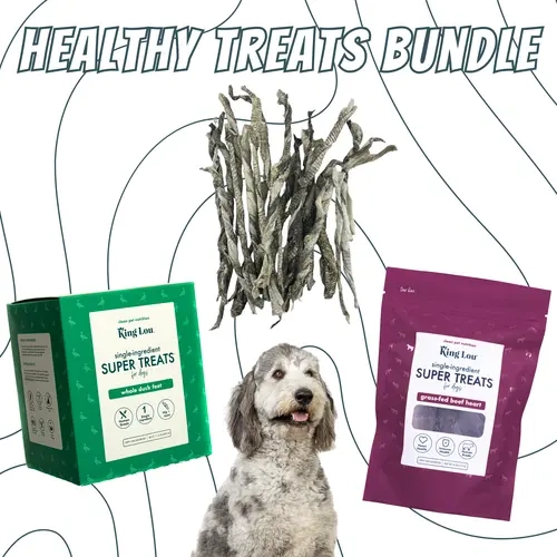 Single-Ingredient Treats Bundle: Dental+Joint+Skin+Heart, 100% USA, Human-Grade, Single-Ingredient Treats for Dogs & Cats