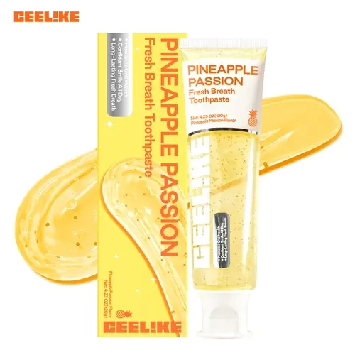 CEELIKE Pineapple Passion Flavored Toothpaste - Water-Infused, 24 Months Shelf Life, Teeth Whitening, Long-Lasting Fresh Breath, Deep Cleaning, Daily Self Care Mouth Care Toothpaste