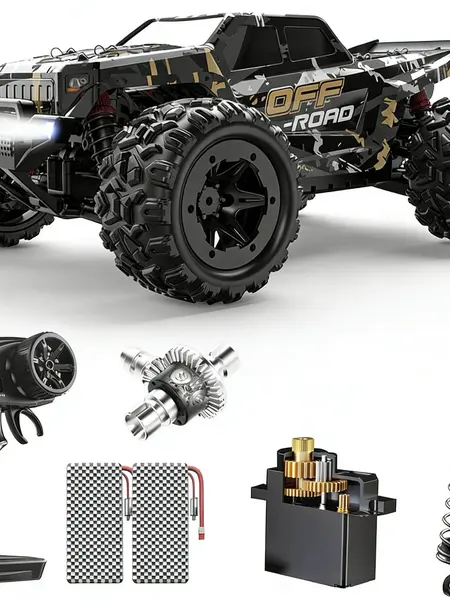 DEERC 1:16 All Terrain Fast RC Cars 40 KPH, 4WD Electric Off-Road Remote Control Monster Truck, 2.4Ghz High Speed Car, Monster Truck with 2 Batteries summerwins