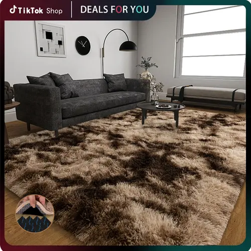 【Moving Season】REZUTAN Large Plush Carpet for Bedroom & Living Room Super Soft Fluffy Non-Slip Dormitory Rug Indoor for Children's Room Home Decoration 1.7-inch Pile Height Soft Shaggy Rug Modern Shaggy Rug rugs for living room carpet,