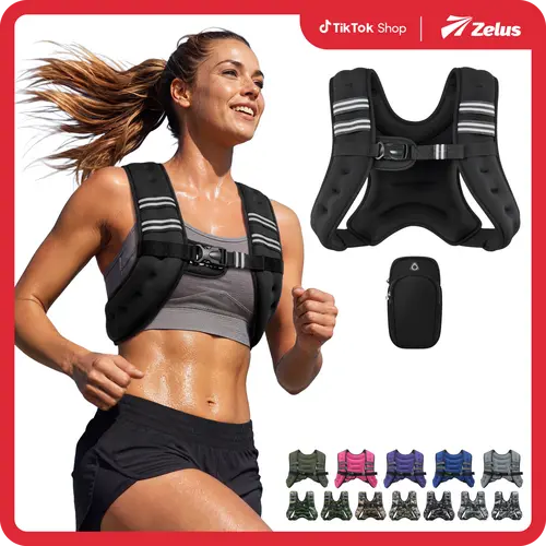 ZELUS Weighted Vests,Adjustable 6-30lbs,Weighted Vest Workout with Reflective Stripes&Adjustable Straps,Workout enhancer for Motivational Walking,Running,Rucking,Core&Posture Boost|Outdoorfun |#TikTokShopFallDealsForYou