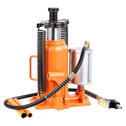 VEVOR 12-Ton Hydraulic Bottle Jack, 12t Rated Lifting Heavy-Duty Welded Tool with 2.6 in Screw, 20-ton Overload Safety, 8.1-15.7 in Lifting Range, for Mechanics, Box Trucks & Construction Equipment, Heat/Cold Resistant, Orange Father's Day Gift