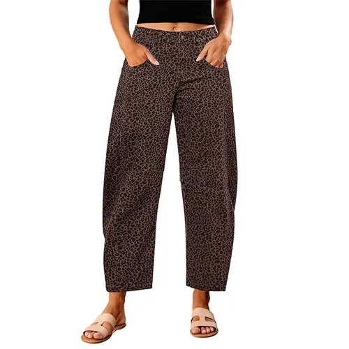 GRAPENT Women's High-Waisted Casual Design Denim Daze Jeans - Regular-Fit Stretch Cotton Cropped Streetwear Bottoms with Pockets, 98% Cotton, Soft & Sturdy, Ideal for Coffee Runs, All-Seasons Womenswear
