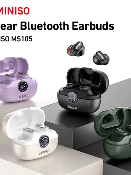 MINISO MS105 Wireless Earbuds Bluetooth 6.0 Earphones, In Ear Earbuds,Waterproof Wireless Earphones, Suitable for Office, Sports, Study and Audio Calls, Built in Microphone, Gaming Bluetooth Headphones