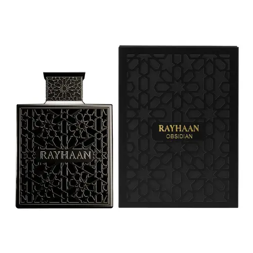 Rayhaan Obsidian for Men Eau de Parfum Spray, 3.4 Ounce
