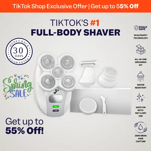 Freebird FlexSeries Women's Electric Body Groomer Shaver - Cordless Rechargeable Stainless Steel Bikini Razor, Waterproof, Skin-Safe Beauty Product for Clean Shave Selfcare, Ideal Women's Gift