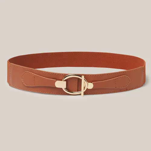 BloomChic Women's  Vintage Oval Buckle Adjustable Belt  - Regular Synthetic Fashion Accessory for Women, Jeans, Dresses, Resort & Fall Outfits, SohoChic