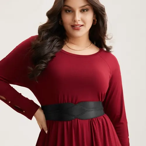 BloomChic Casual Wide Stretch Belt