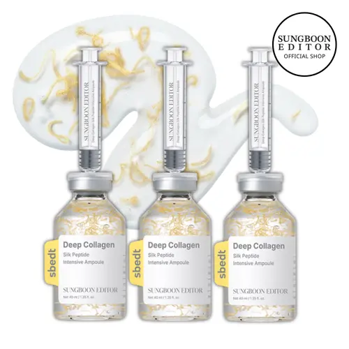 [Sungboon] Silk Lifting Peptide Ampoule | Wrinkle Care TRIO | Face-Lift at Home serum with Peptides & Deep Collagen | Plumping, Smooth, Anti aging Korean Skincare 3ea volufiline