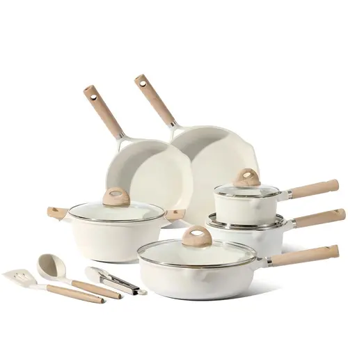 [Official] CAROTE 13Pcs Nonstick Cookware Set, Pots and Pans Set with Utensils, Sturdy Cooking Set, Induction Available
