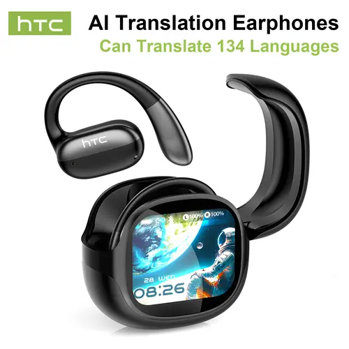 HTC NE58 OWS Bluetooth Audio Earbuds - Sports Wireless Earbuds with High-Definition Display, Immersive Sound, 24/7 Long Endurance, Lightweight & Portable Headset