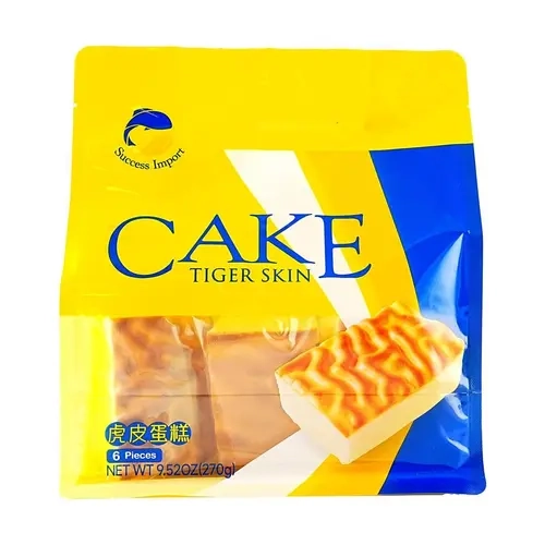 Success Import Tiger Skin Cake 6pcs 270g - Soft & Fluffy Breakfast Pastry, Afternoon Tea Snack, Dessert Treat