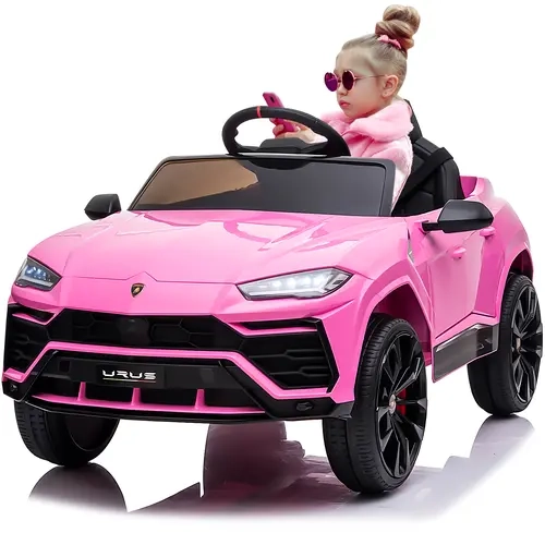 Segmart Lamborghini Urus 12V Ride On Car for Kids, Pink Electric Car with Remote & Music, Perfect Christmas Gift | Black Friday Deal