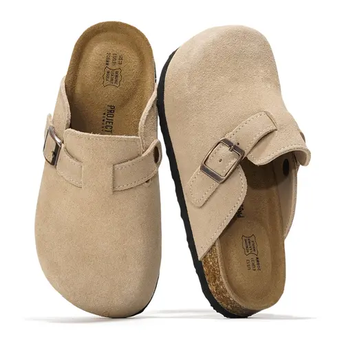Project Cloud Kids Genuine Leather Clogs | Soft Suede Walking Shoes Footwear | Memory Foam | Lightweight Non-Slip – Little Benton