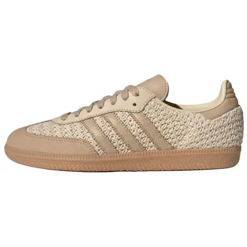 Adidas Samba OG Women's Knit Fabric Lowtop Casual Sneakers - Sand Strata, Snug Fit, EU 36-41, Everyday Sports Footwear