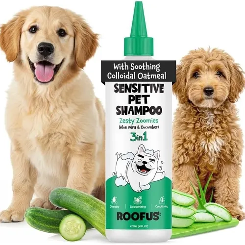 Roofus Pet Shampoo 1 Pack Dog Shampoo for Conditioner Moisturizing & Itching Hypoallergenic Shampoo for Hydrating & Cleansing with Soothing Colloidal Oatmeal