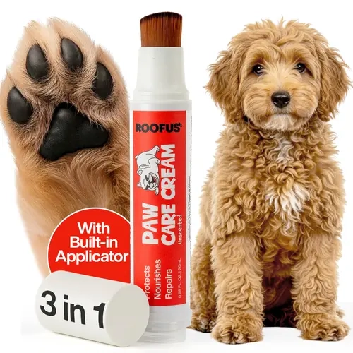 Roofus Natural Unscented Dog Claw Care Balm - Healing Moisturizer with Built-In Applicator, Lick-Safe for Cracked Dry Itchy Paws, Paw Protection (Pet Supplies, Dog Grooming), Paw Protection Claw Care