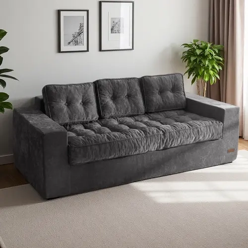 MAXYOYO Boneless Sofa Couch, Loveseat Sofa for Small Space, Tufted 3-Seater Floor Couch Bean Bag Chair for Living Room Bedroom Apartment, Sofa in a Box, No Assembly Needed, deals for you