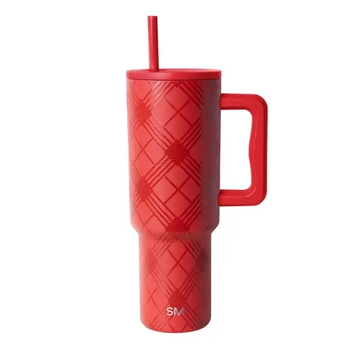Simple Modern 40oz Trek Tumbler with Handle and Straw Lid - Holiday Collection - Vacuum Insulated Stainless Steel, Reusable, Cupholder Friendly
