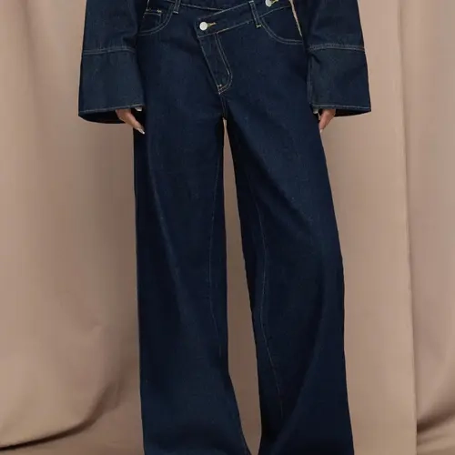 Women's Classic Washed Denim Jeans, Casual Loose Straight Leg Pants, New Versatile Long Jeans, Elegant All Seasons Wear