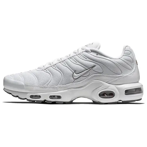 Nike Air Max Plus 'White' Men's/Women's Athletic Sneakers - Solid Mesh Upper, Breathable, Lightweight, Cushioned Trainers, Stylish, Gym Shoes, Everyday Wear (Runs Small)