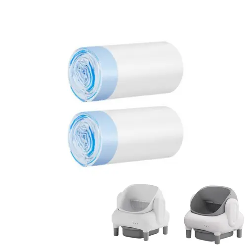 Cumrige Premium Materials Replacement Waste Bags for FUMOI Automatic Litter Box, 40-Bag Value, Heavy-Duty Drawstring, Toughness, Leak-Resist