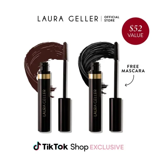 Laura Geller Kajal Longwear Mascara Night & Day Duo | Black + Brown | Smudge-Proof, Long-Lasting Wear | Volumizing, Clump-Free | Buy One Get One Free Beauty Mascara Makeup Mascara mascara set Lightweight Beauty Mascara