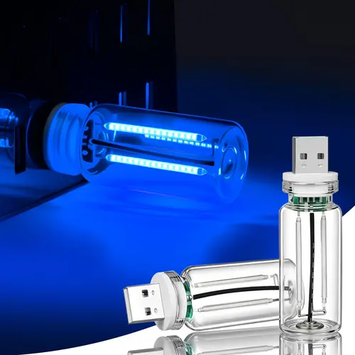 1 Pack Portable USB-Powered Specialty Decorative LED Lamp - Touch-Control Easy Dimming Adjustable Plug-In Vintage Glass Bottle Night Light with ABS, Vintage Home Decor, Indoor Camping Ambient Light for Bedrooms