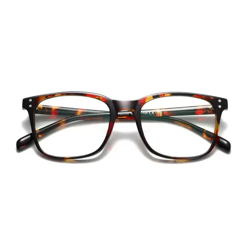 Kimorn Unisex High Quality Lightweight Eyewear - Full Rim Plastic Stylish Square Frames, Anti-UV Protection Blue Light Blocking Resin Lenses, Ultralight Daily Use Glasses for Women