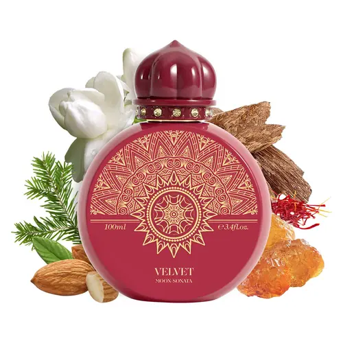Velvet Moon Sonata | Oriental Floral | Extrait De Parfum 100ml | Almond,Saffron,Jasmine,Cedar,Ambergris,Wood,Musk | 8H+ Long Lasting Daily Use Fragrance