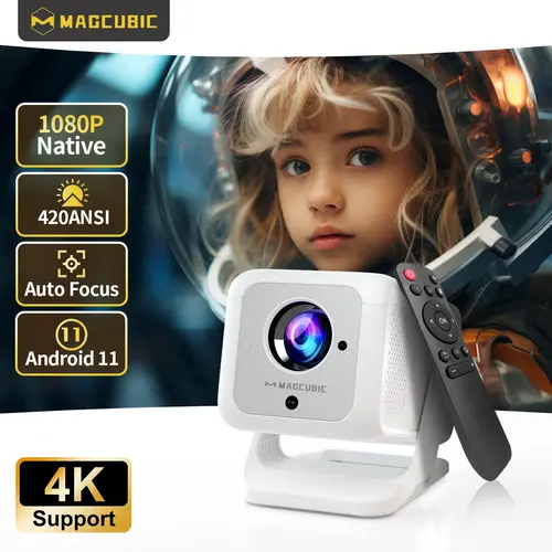 420ANSI HY310X Projector Auto Focus & Keystone With 4K Videosource Supported Full HD 1080P Android 11 Built-in 5W Speaker BT5.2 for Outdoor Theater Stand Mini Portable Projector #tiktokshopstockup