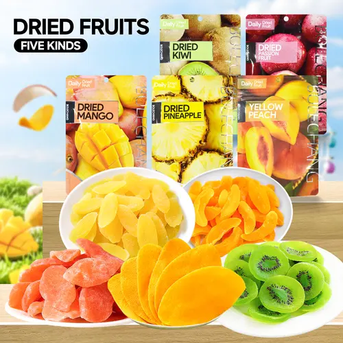 A variety of dried fruits, Mango, Pineapple, Passion Fruit, Kiwi, Yellow Peach, Healthy Snacks for Adults & Kids, No Artificial Preservatives,Trail Mix, Office Snacks,On-the-Go Snacks,Vegan-Friendly