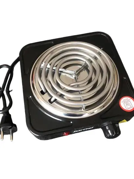 AORAN 1000W Electric Hot Plate Tabletop Model Single Cast Iron Burners Temperature Control Power Indicator Light Easy to Clean