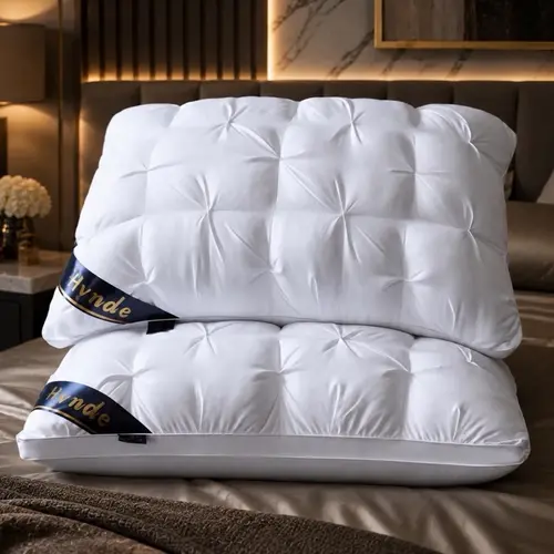 [Summwins] Luxury Hotel Pillows for Sleeping - Down-Alter Microfibre Filling, Allergy-Friendly, Cloud-Soft Breathable Cloud Bedding, Cooling Skin-Friendly, Soft Support, Fluff-Retaining (Standard, Queen, King Sizes) Bed Accessories