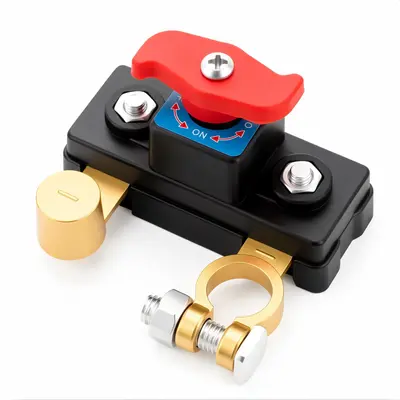 GJANSH 2pcs Car Battery Power Cut-Off Switch Breaker, Pure Copper Stable Transmission High Conductivity Disconnect Switch Smart Battery Disconnect for Car Truck Boat Rv Supplies,fathersdaygift