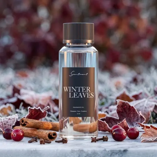 SCENTIMENT Winter Leaves Fragrance Oil - Warm Spicy Fruity Notes for Cozy Home Atmosphere - Perfect for Gatherings & Holiday Décor - Long Lasting Scent