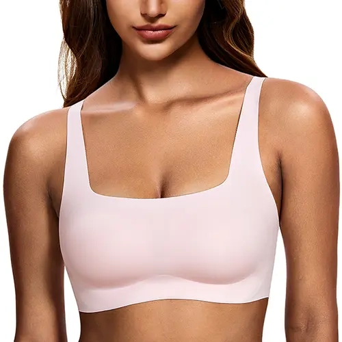 Wingslove Women's Wireless Bra  No Underwire Smooth Seamless Full Coverage Bras Plunge Everyday Bra