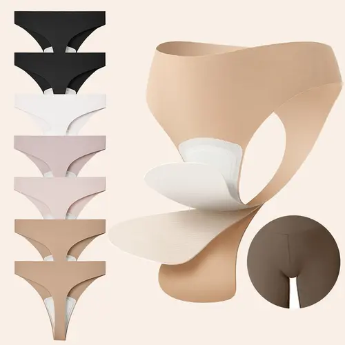 LUCKMEEY 5/7 PCS Camel Toe Cover Thongs for Women, Multipack - G-String, Seamless Design, Basic Fit, Machine Washable, Comfortable Underwear - Flawless Thongs for Women, Invisible Under Leggings#tiktokshopbacktoschool#sohochic