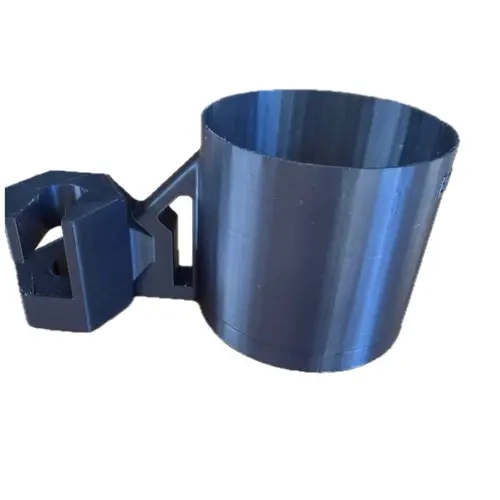 Brew Buddy Headrest Mounted Cup Holder Universal Twist Design 75mm ID Fits Most Drinks Includes Spacer Ring Heat Resistant ASA Made in USA