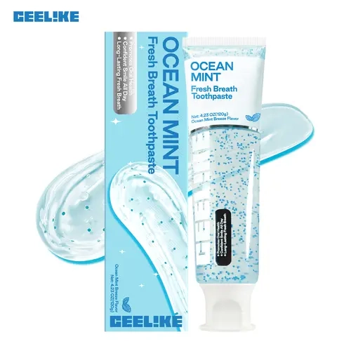 CEELIKE Ocean Mint Flavored Toothpaste - Oral & Teeth Care Formula with Cleansing, Deep Clean Action, Fresh Breath & Long-Lasting Freshness for Daily Use, Water, Self Care Products