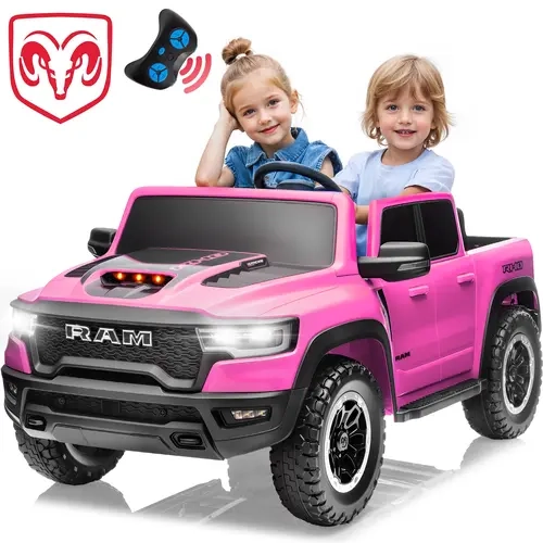 Segmart 24V Licensed RAM 1500 RHO Kids Ride On Truck – Remote Control, Bluetooth, LED Lights | Perfect Christmas Gift for Big Kids | Black Friday Deal