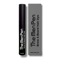 The Men Pen Eyebrow & Beard Dye Natural Long-Lasting Touch-Up Color for Hair with Precision Applicator & Built-In Brush
