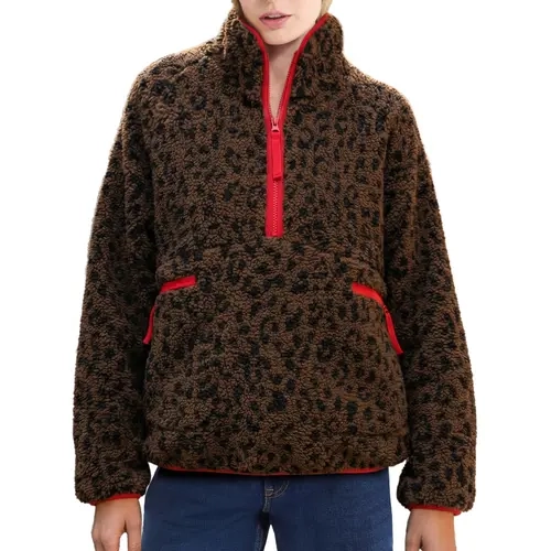 Hixiaohe Women's Chunky Teddy Sherpa Sweatshirt Jacket - Jackets for Women, Athleisure High Neck Half-Zip, Oversized Fuzzy Long-Sleeve, Soft Fleece, Warm Winter Hiking Outerwear, Zipper Pockets, Dry Clean Compatible