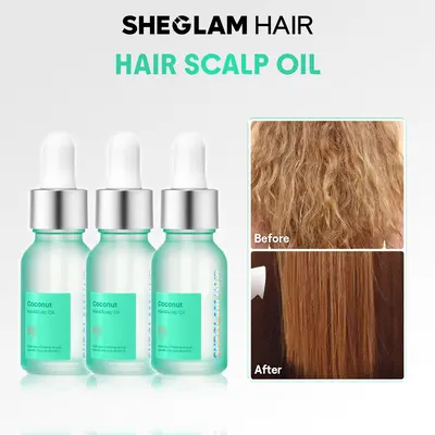 【live only】SHEGLAM HAIR Rosemary Hair & Scalp Oil 15ml/0.5Fl Oz, Hydrating Serum, Balances Sebum, Soothes Dry Scalp, Boosts Shine & Elasticity, Nourishes Follicles-Effortlessbeauty-Coachella-#Summervibes summerwins