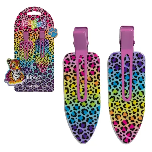 Lisa Frank x Kitsch XL Creaseless Clips in Rainbow Leopard