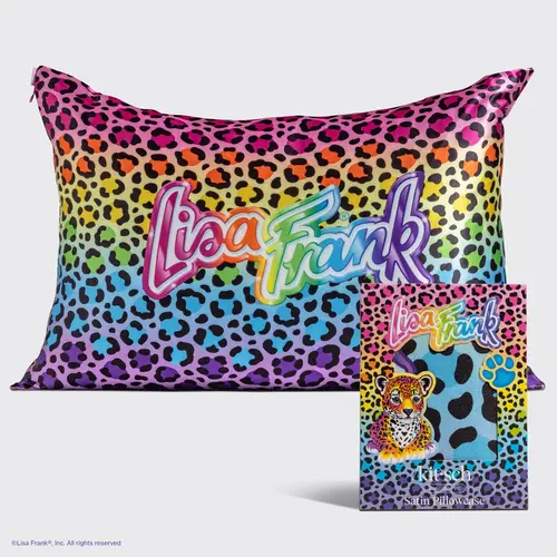 Lisa Frank x Kitsch Satin Pillowcase in Rainbow Leopard