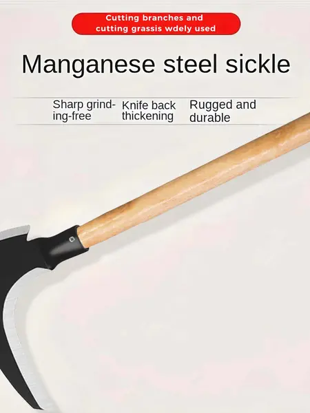 Vaseeka Multi-Functional Sickle for Garden & Farming - Effortless Weed & Branch Clearing, Mow Grass & Trim Branches with One Blade, Ideal for Busy Gardeners Tree Trimmer Heavy Duty